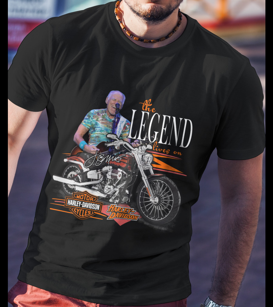The Legend Lives On Jimmy Buffett Harley Davidson T-Shirt