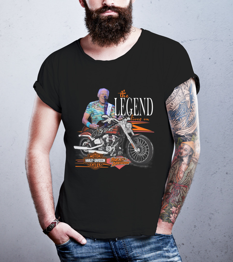 The Legend Lives On Jimmy Buffett Harley Davidson T-Shirt