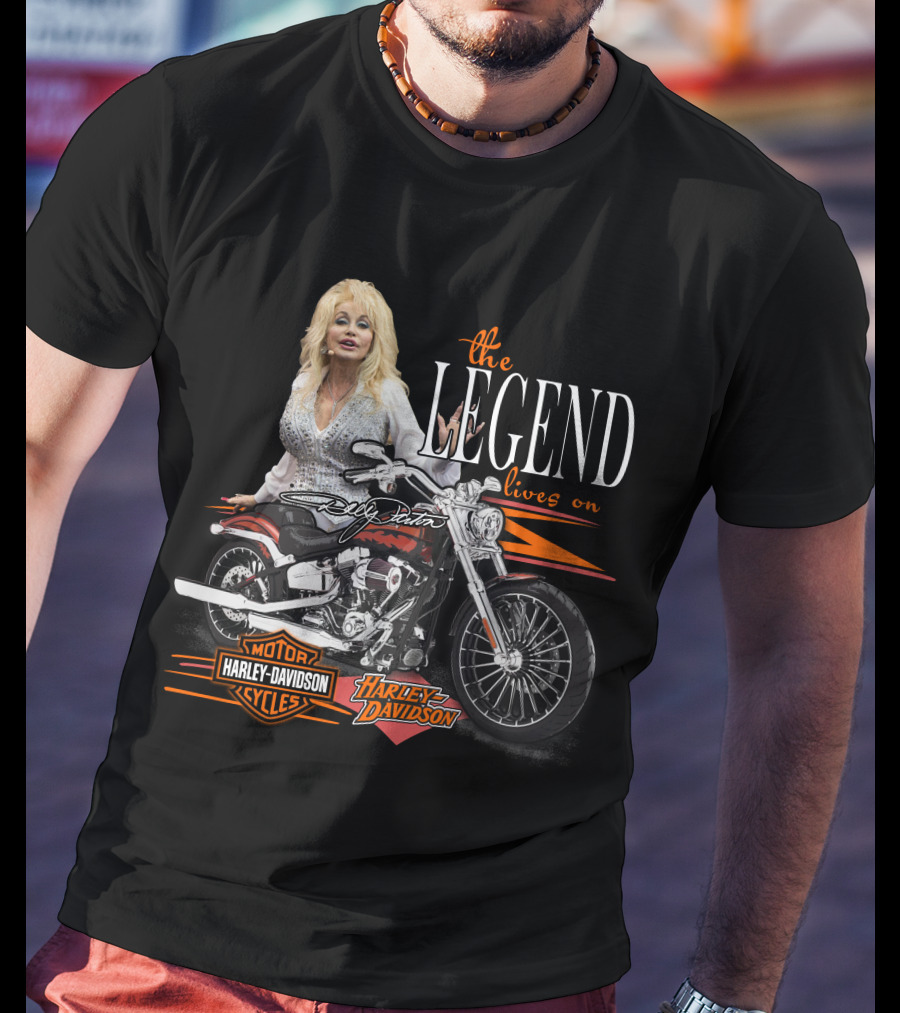 Dolly Parton The Legend Lives On Harley Davidson Cycles T-Shirt