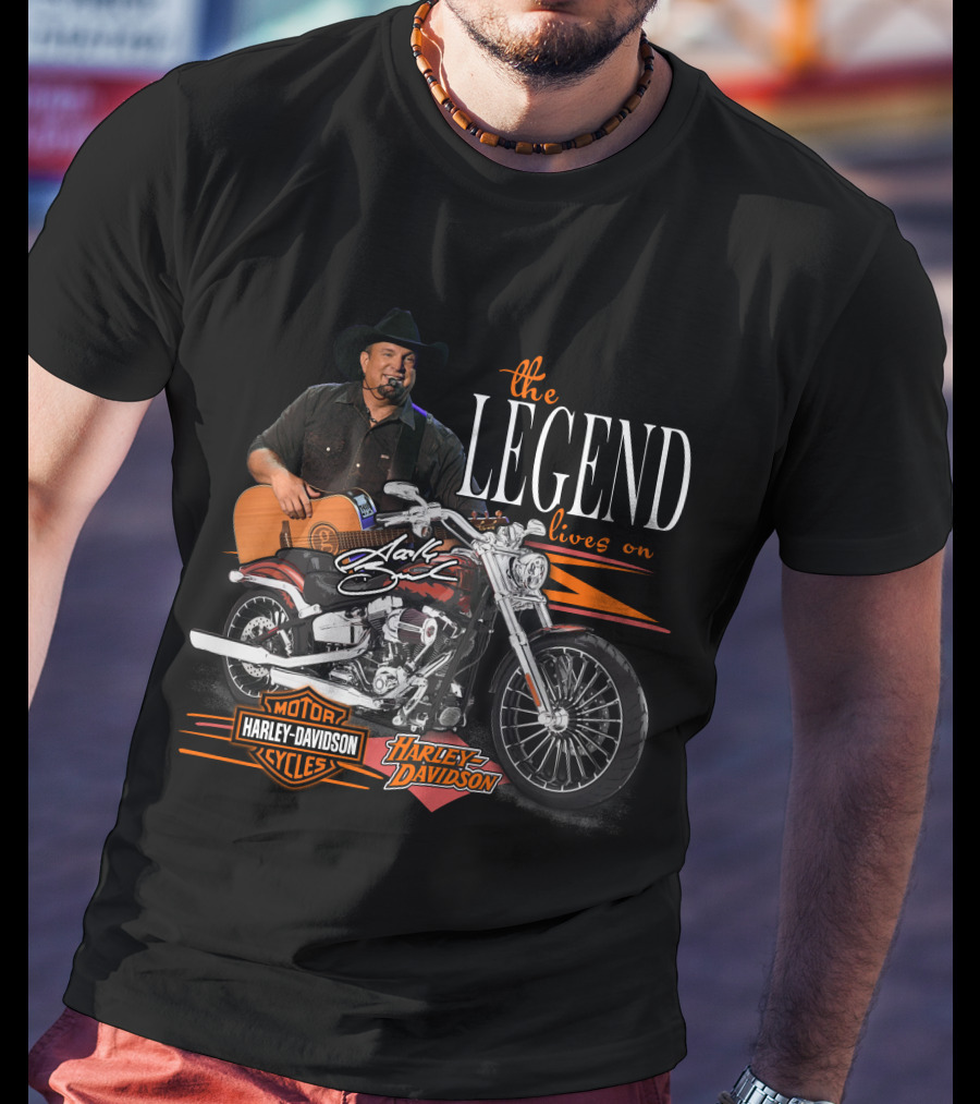 Garth Brooks Harley Davidson The Legend Lives On T-Shirt