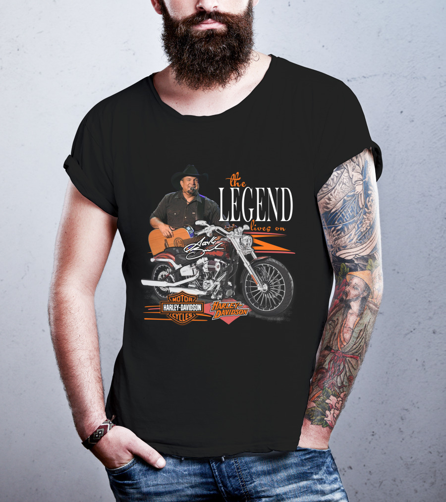 Garth Brooks Harley Davidson The Legend Lives On T-Shirt