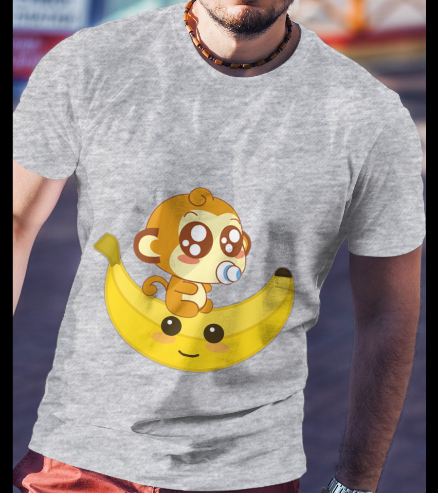 Monkey Baby Banana Kawaii T-Shirt