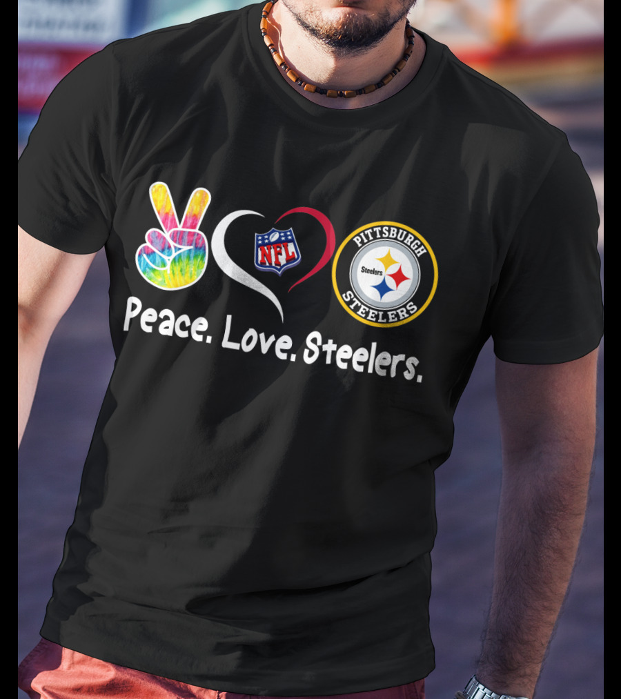 Peace Love NFL Pittsburgh Steelers T-Shirt
