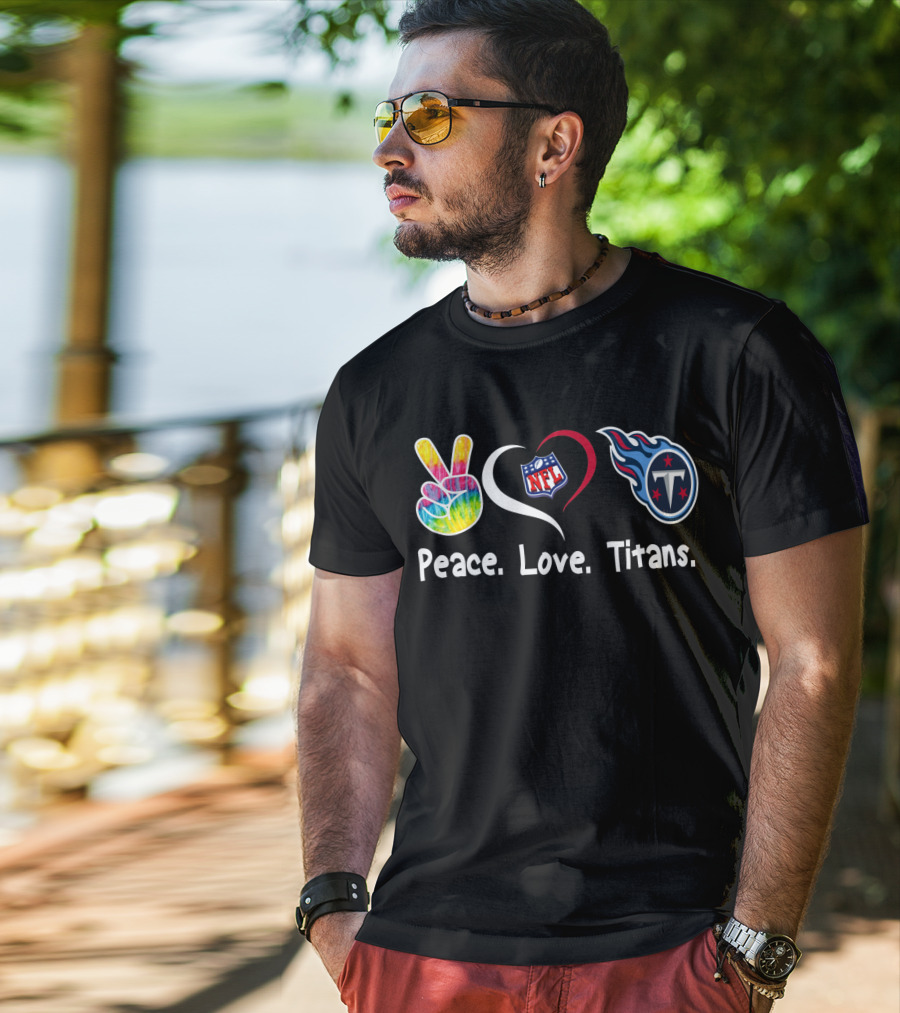 Peace Love NFL Tennessee Titans T-Shirt