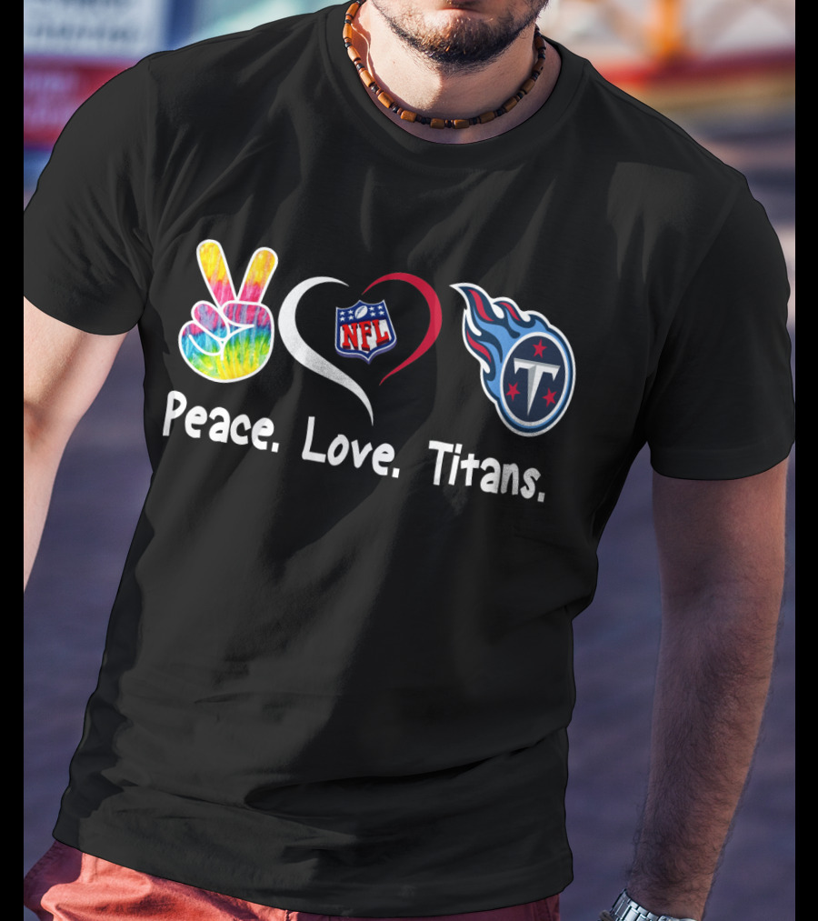 Peace Love NFL Tennessee Titans T-Shirt