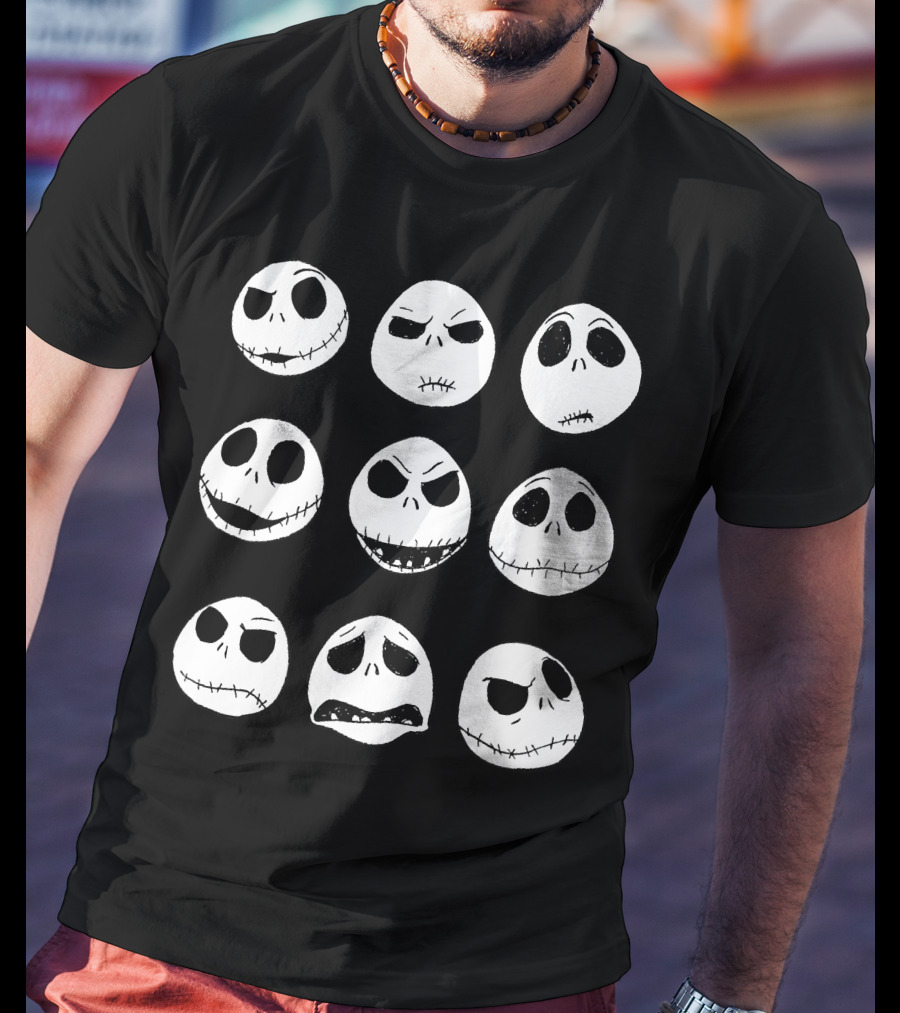 Jack Skellington Nine Expressions Faces T-Shirt