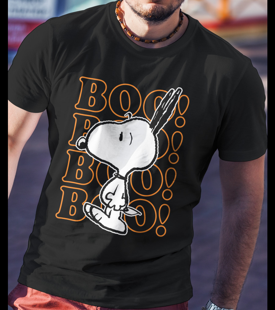 Boo Boo Boo Snoopy Halloween Scared T-Shirt