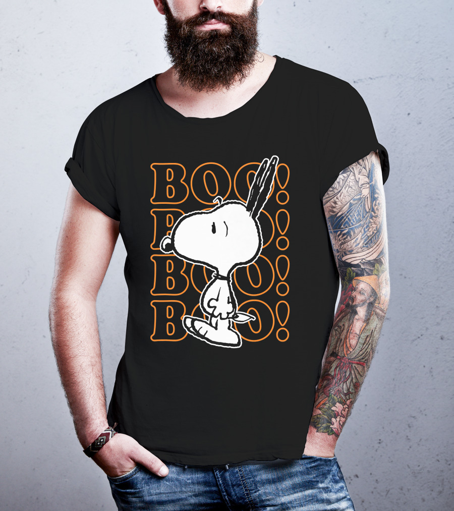Boo Boo Boo Snoopy Halloween Scared T-Shirt
