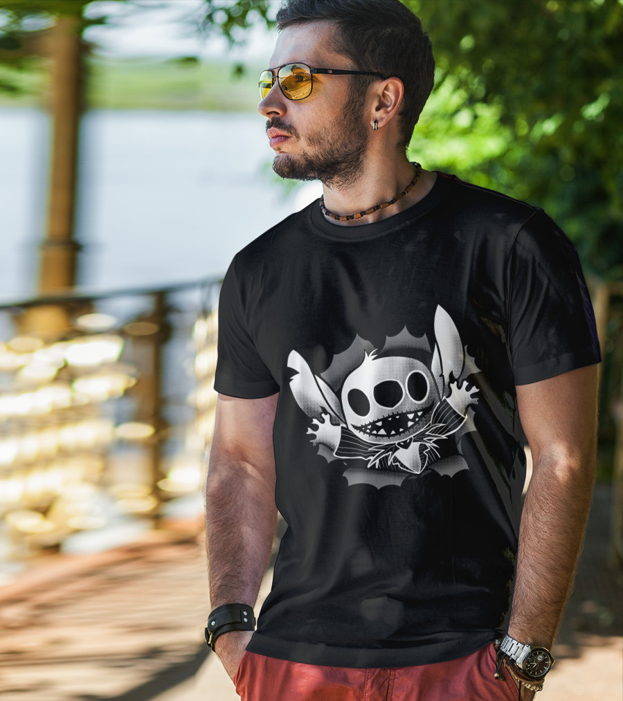 Stitch Meets Jack Skellington Crossover T-Shirt