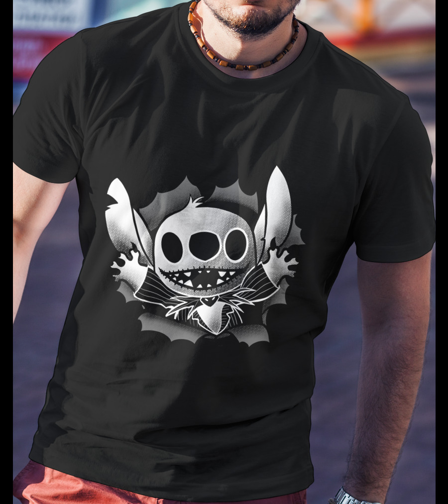 Stitch Meets Jack Skellington Crossover T-Shirt