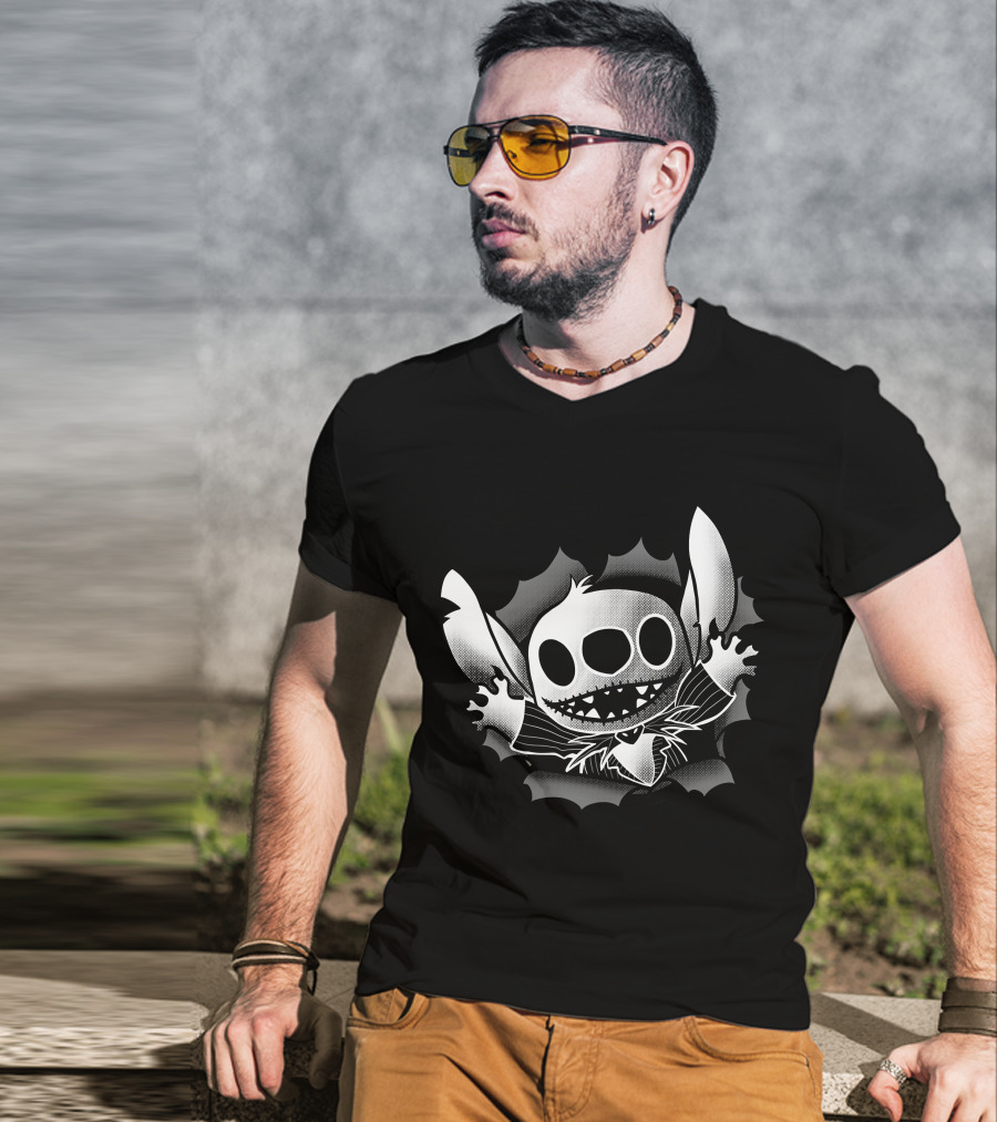 Stitch Meets Jack Skellington Crossover T-Shirt