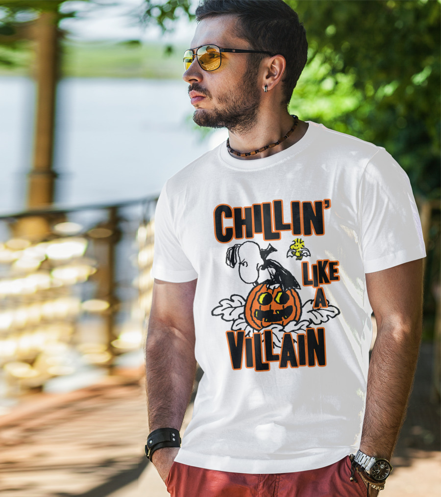 Chillin’ Like A Villain Halloween Pumpkin And Characters T-Shirt