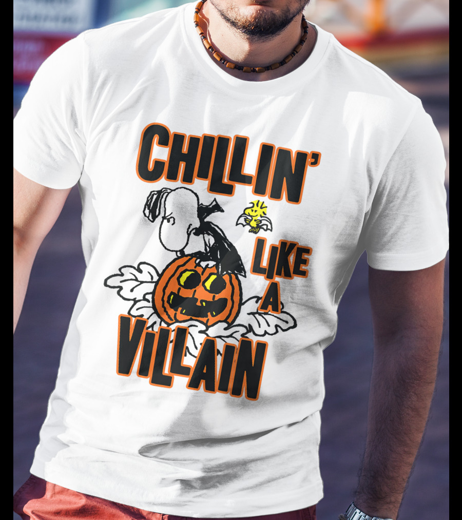 Chillin’ Like A Villain Halloween Pumpkin And Characters T-Shirt