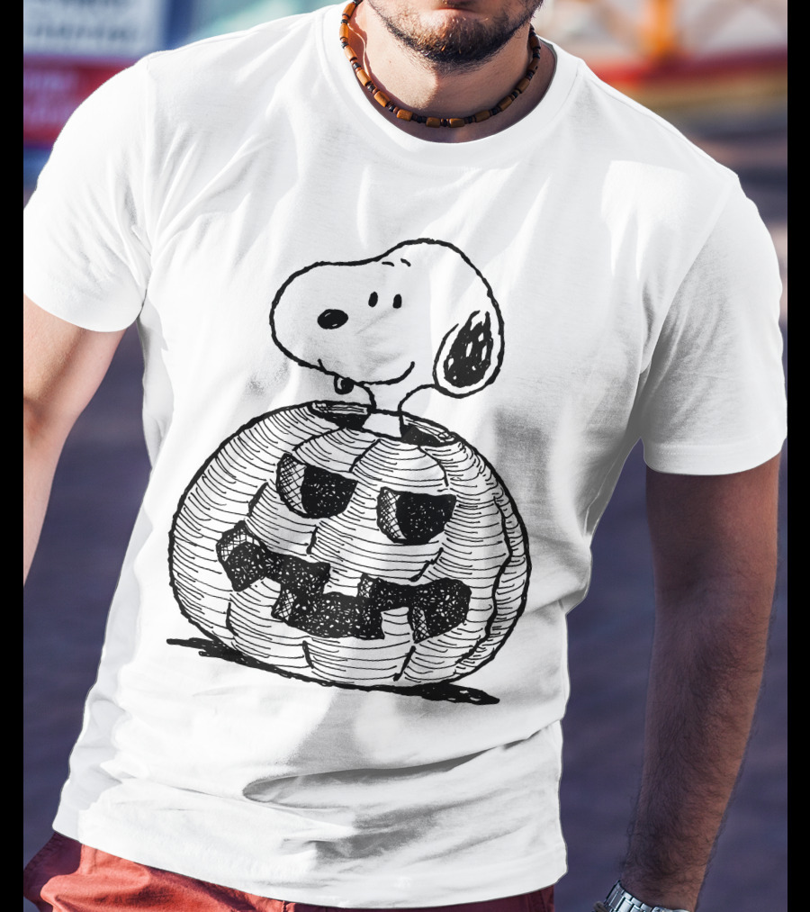 Snoopy Halloween Jack O Lantern Peanuts T-Shirt