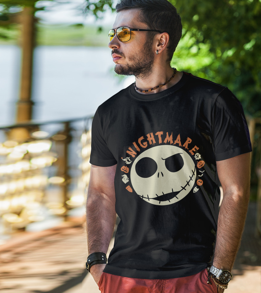 The Nightmare Before Christmas Jack Skellington Halloween Face T-Shirt