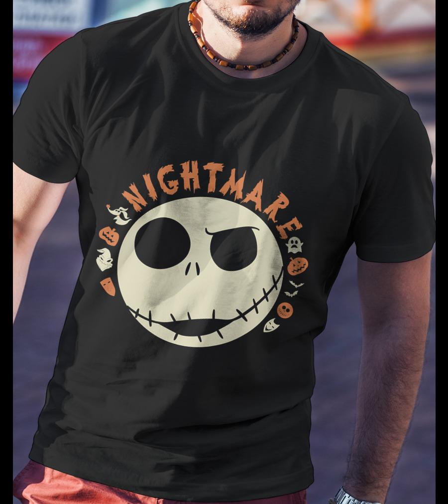 The Nightmare Before Christmas Jack Skellington Halloween Face T-Shirt