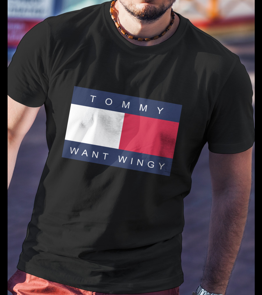 TOMMY WANT WINGY Red White Blue T-Shirt