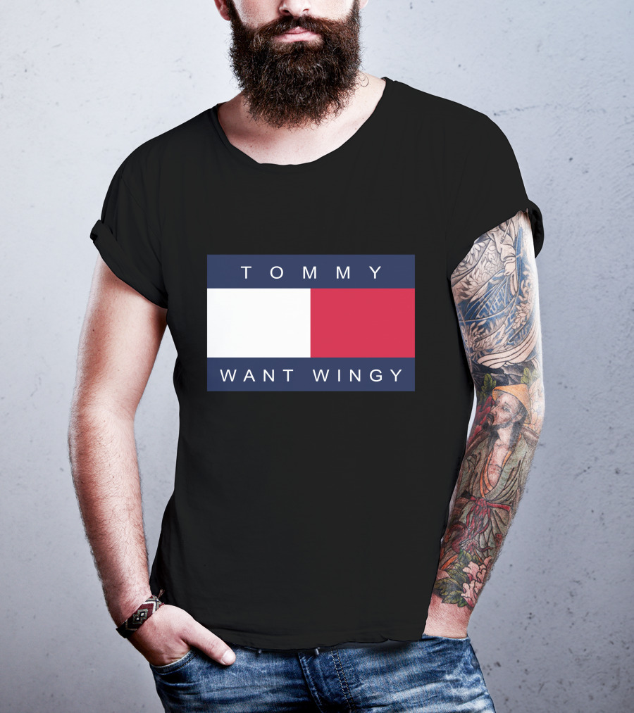TOMMY WANT WINGY Red White Blue T-Shirt