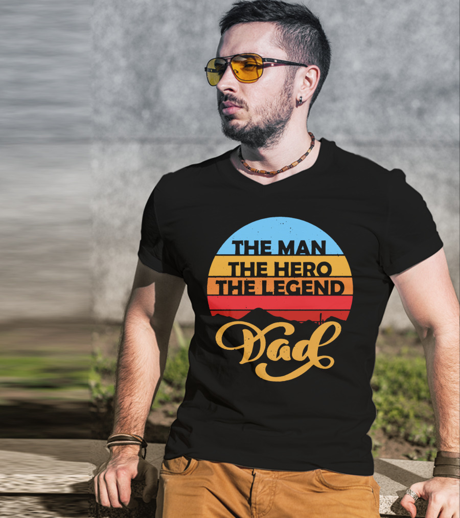 The Man The Hero The Legend Dad Retro T-Shirt
