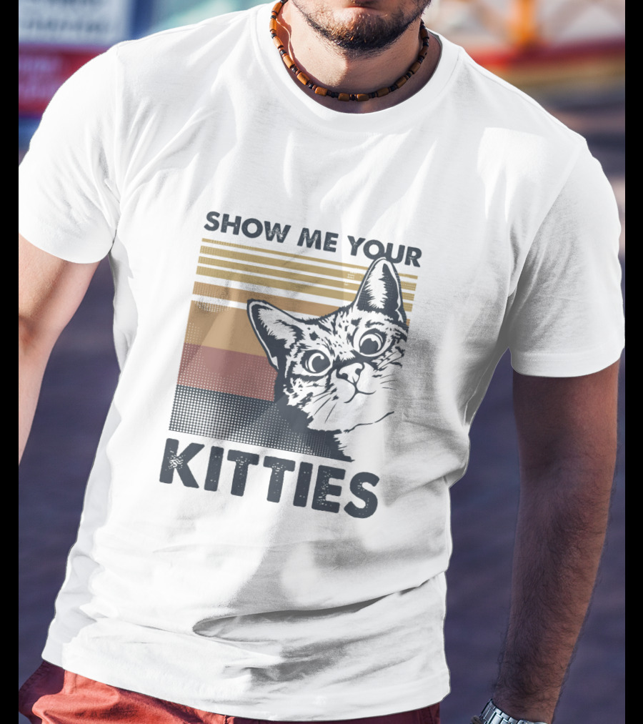 Show Me Your Kitties Retro Cat T-Shirt