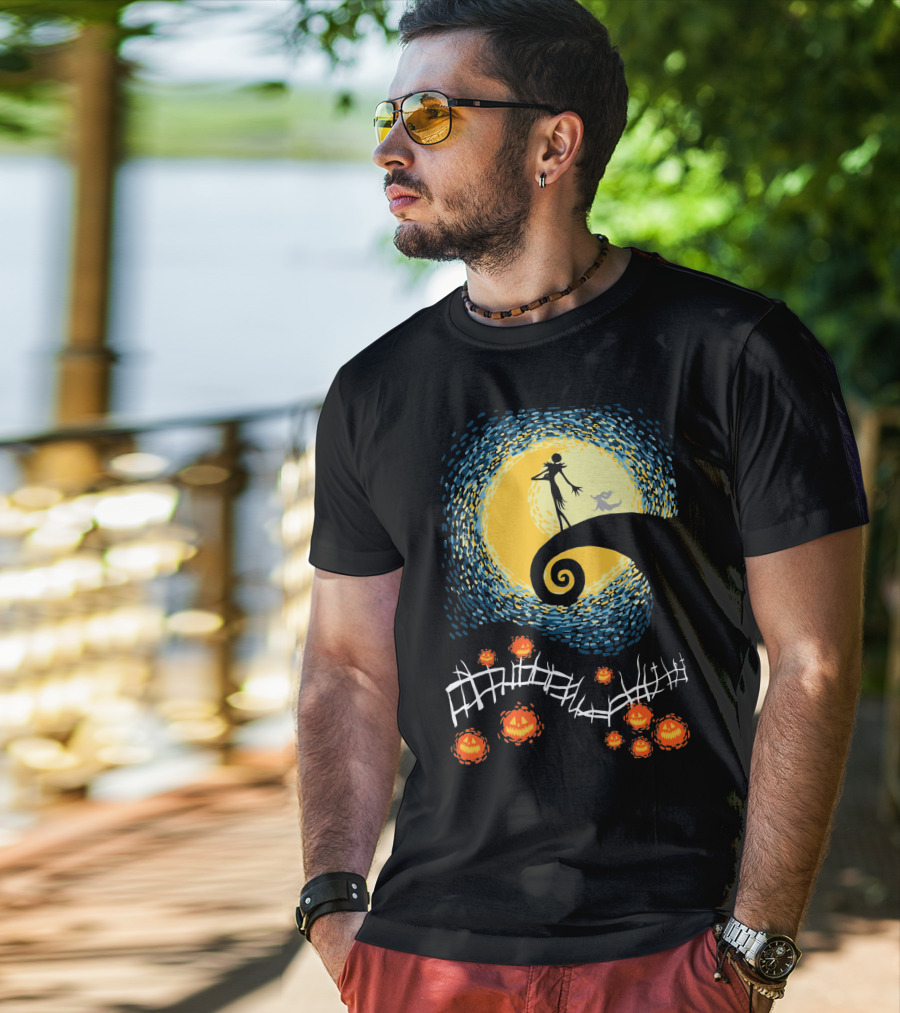 Starry Nightmare Before Christmas Van Gogh T-Shirt