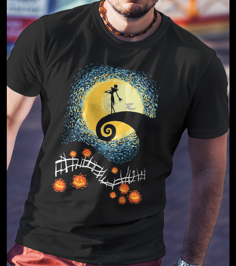 Starry Nightmare Before Christmas Van Gogh T-Shirt