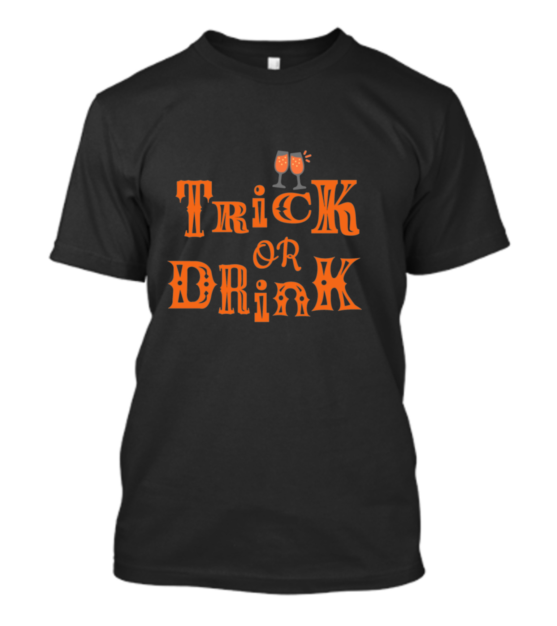 Trick Or Drink Halloween Celebration With Clinking Glasses T-Shirt