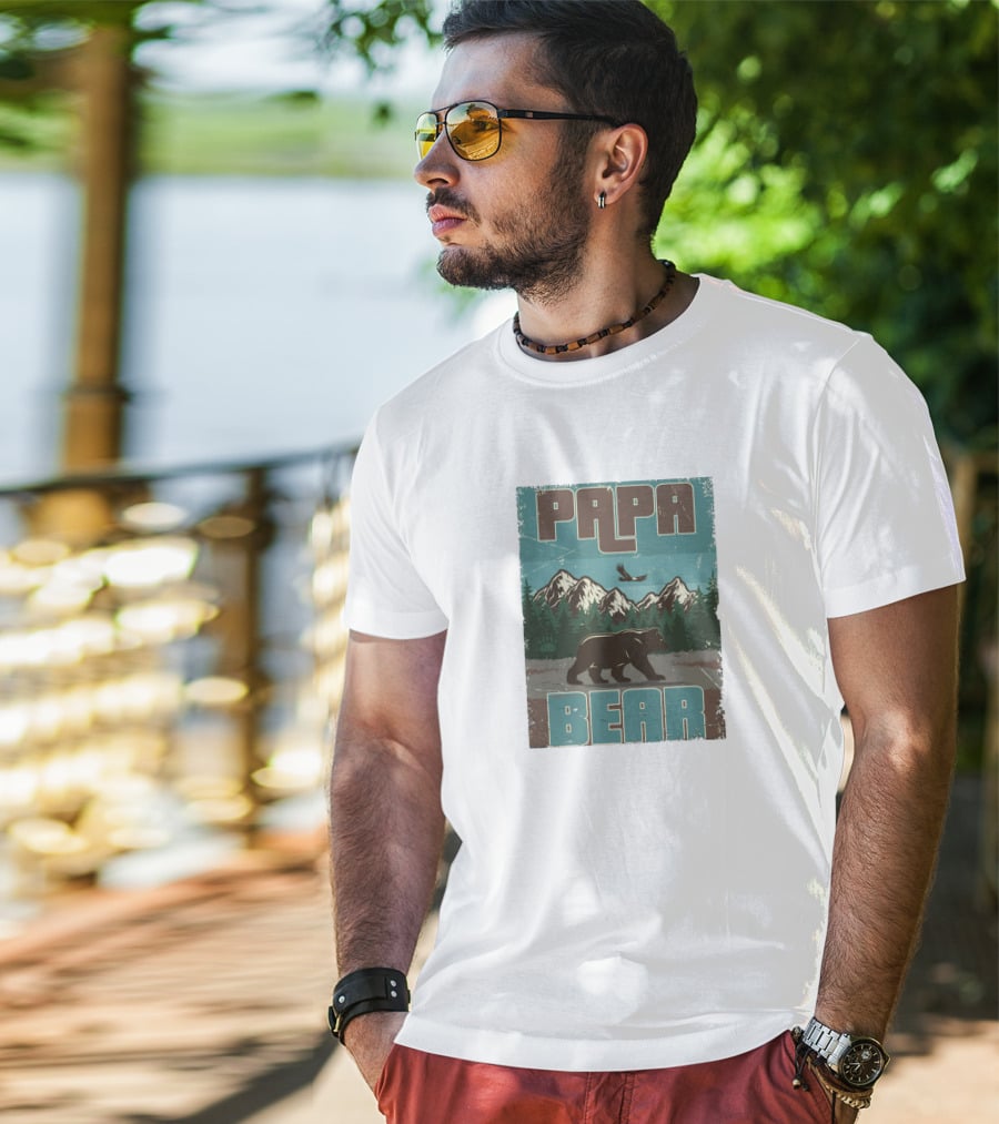 Papa Bear Mountains And Forest T-Shirt