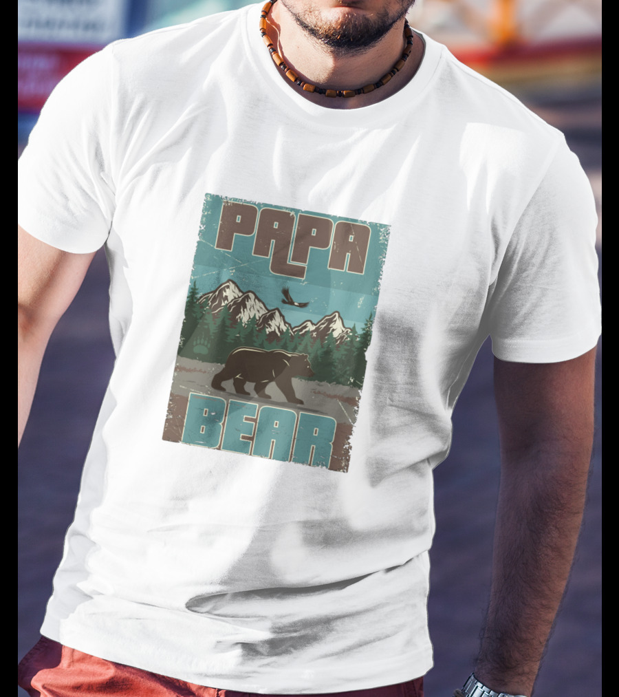Papa Bear Mountains And Forest T-Shirt