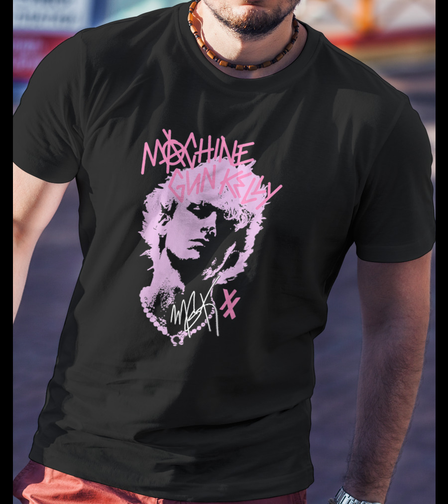 Machine Gun Kelly M.G.K Pink Silhouette XX Signature T-Shirt