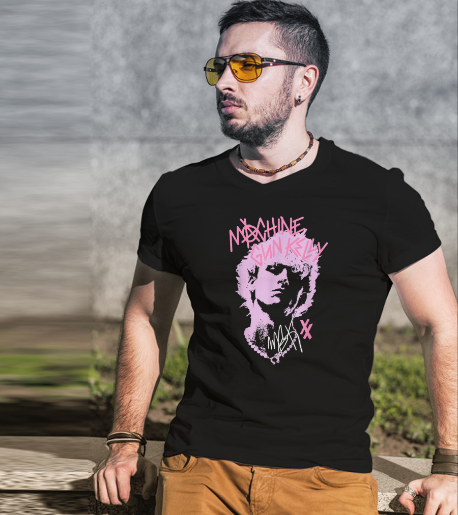 Machine Gun Kelly M.G.K Pink Silhouette XX Signature T-Shirt