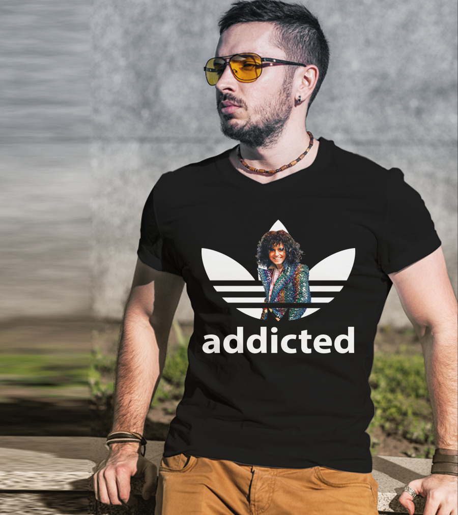 Awesome Marc Bolan Addicted Trefoil T-Shirt