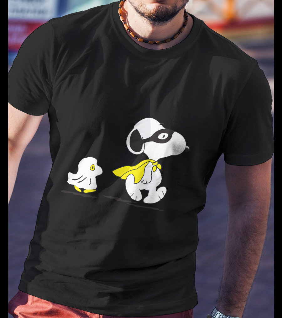 Snoopy Superhero With Woodstock Sidekick T-Shirt