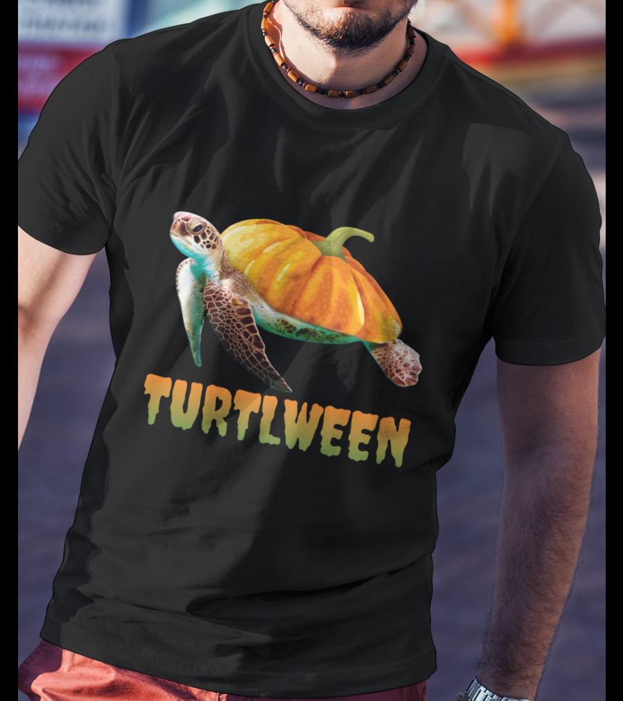 Turtlween Pumpkin Turtle Halloween Lovers Funny Turtlween T-Shirt