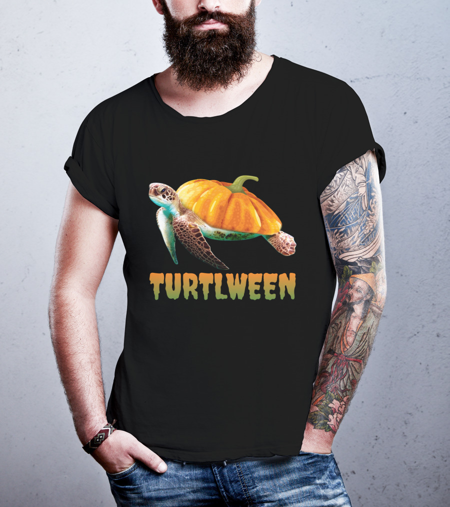 Turtlween Pumpkin Turtle Halloween Lovers Funny Turtlween T-Shirt