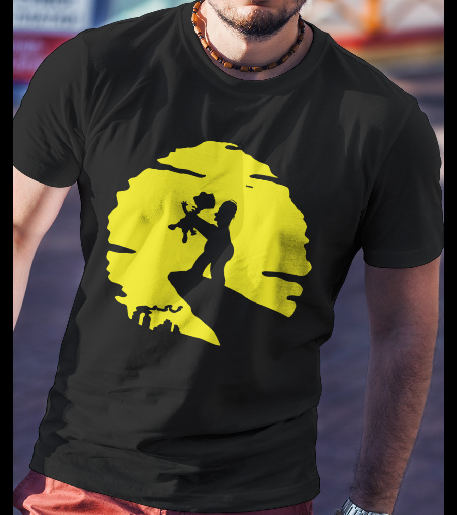 The Simpsons Homer Strangling Bart Lion King Cliff T-Shirt