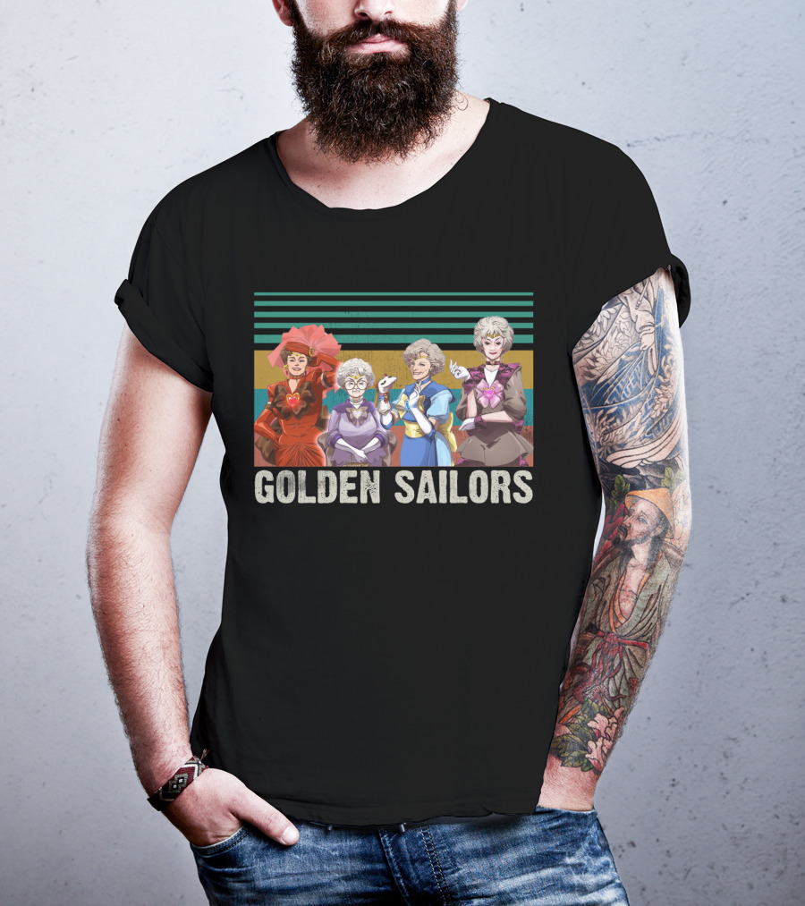Golden Sailors Funny Girls Vintage Moon Sailors Parody Fans T-Shirt