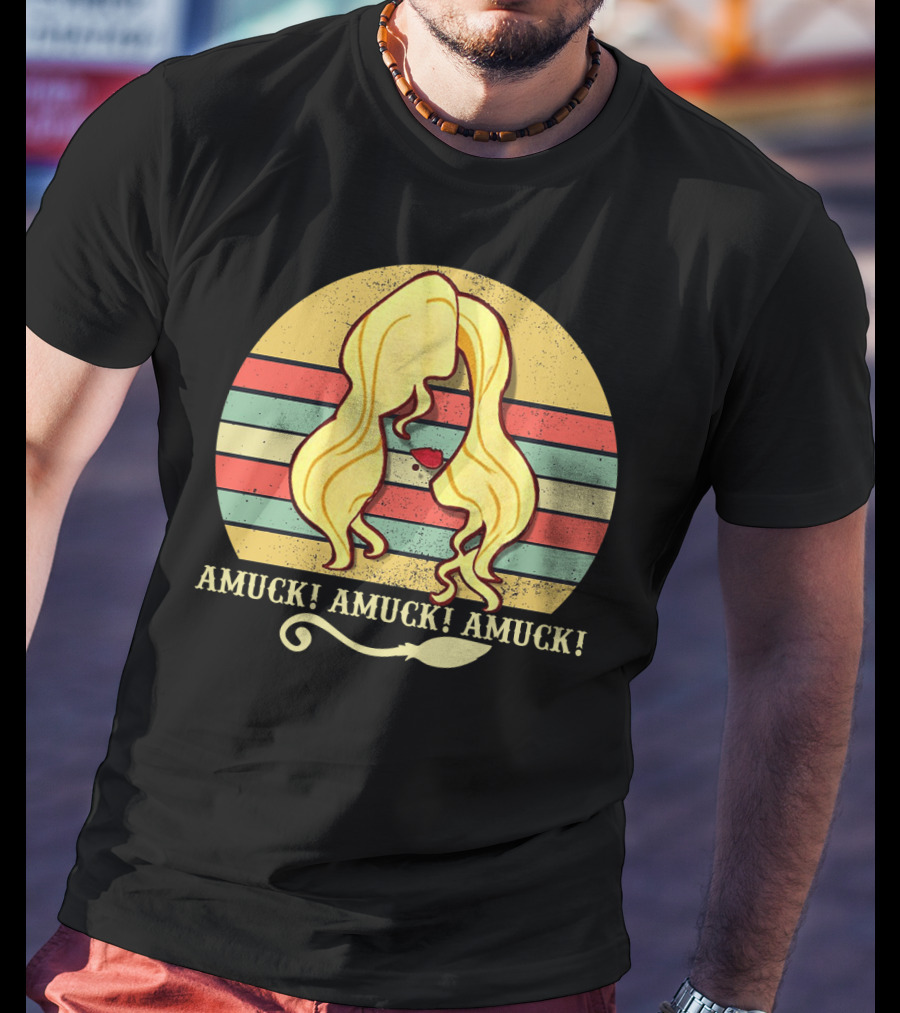 Amuck Amuck Amuck Vintage Sunset Sarah Sanderson Hocus Pocus Witch Silhouette T-Shirt