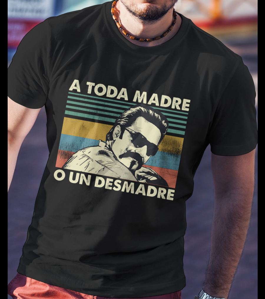 A Toda Madre O Un Desmadre Vintage Retro Stripes Cool Sunglasses T-Shirt