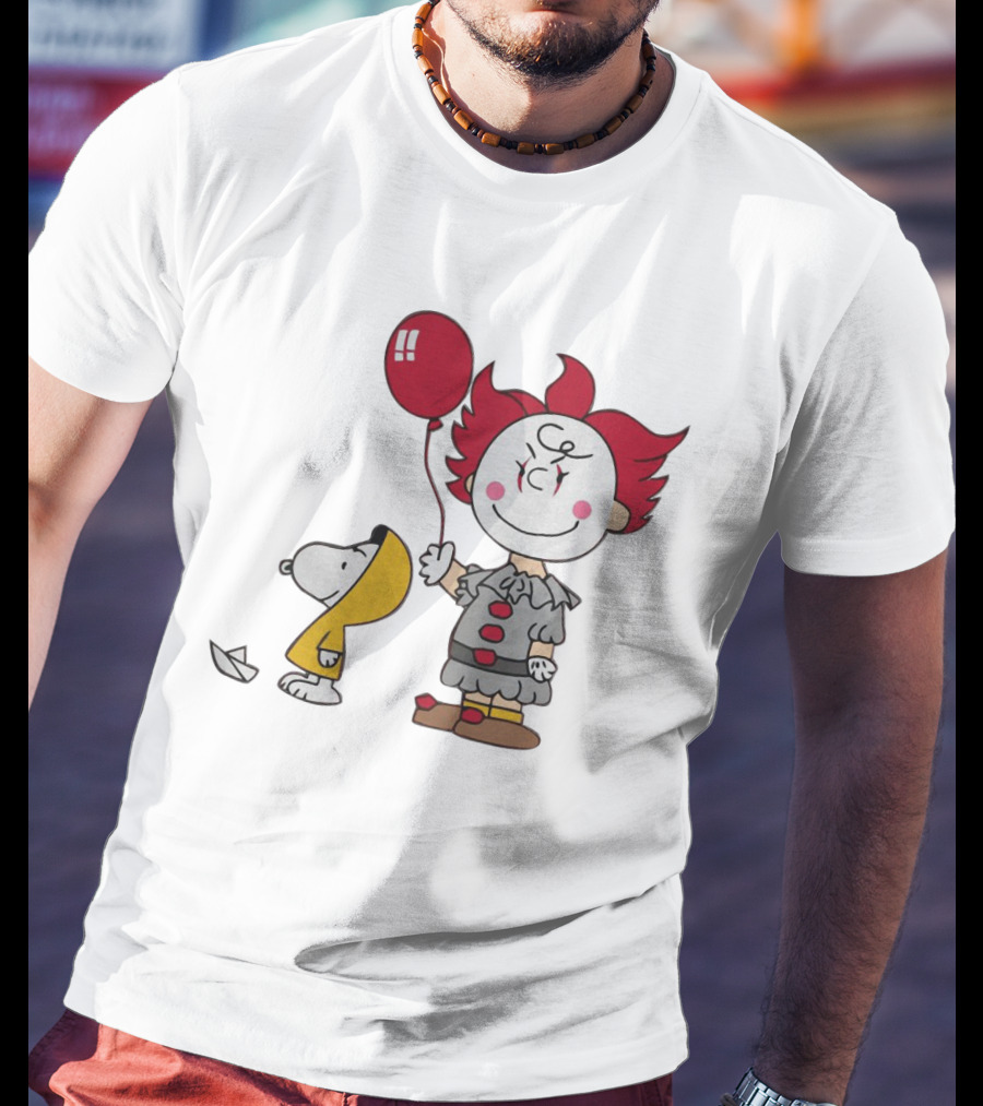 Charlie IT Snoopy Georgie Funny Horror Movie Fans T-Shirt