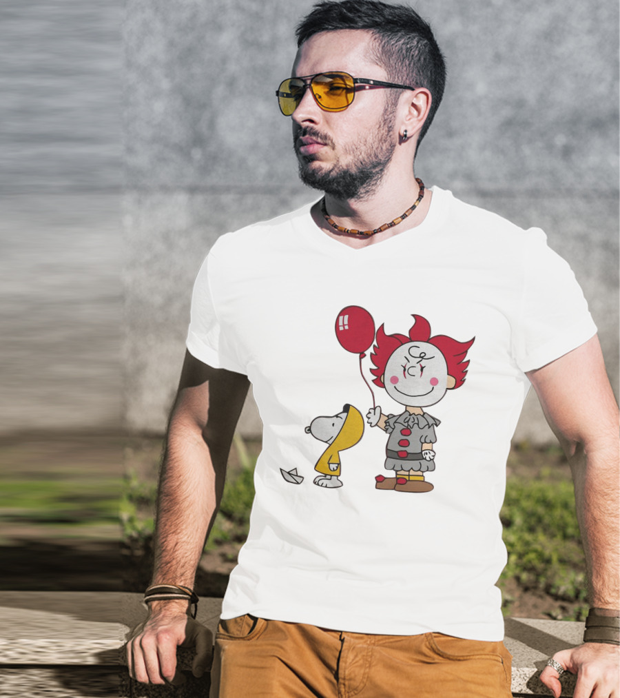 Charlie IT Snoopy Georgie Funny Horror Movie Fans T-Shirt