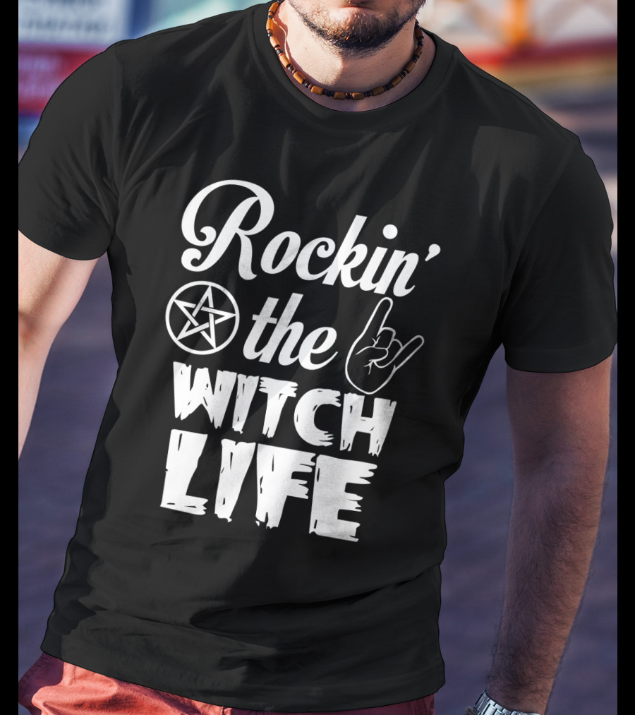 Rockin The Witch Life Halloween Sarcasm Girls Funny T-Shirt
