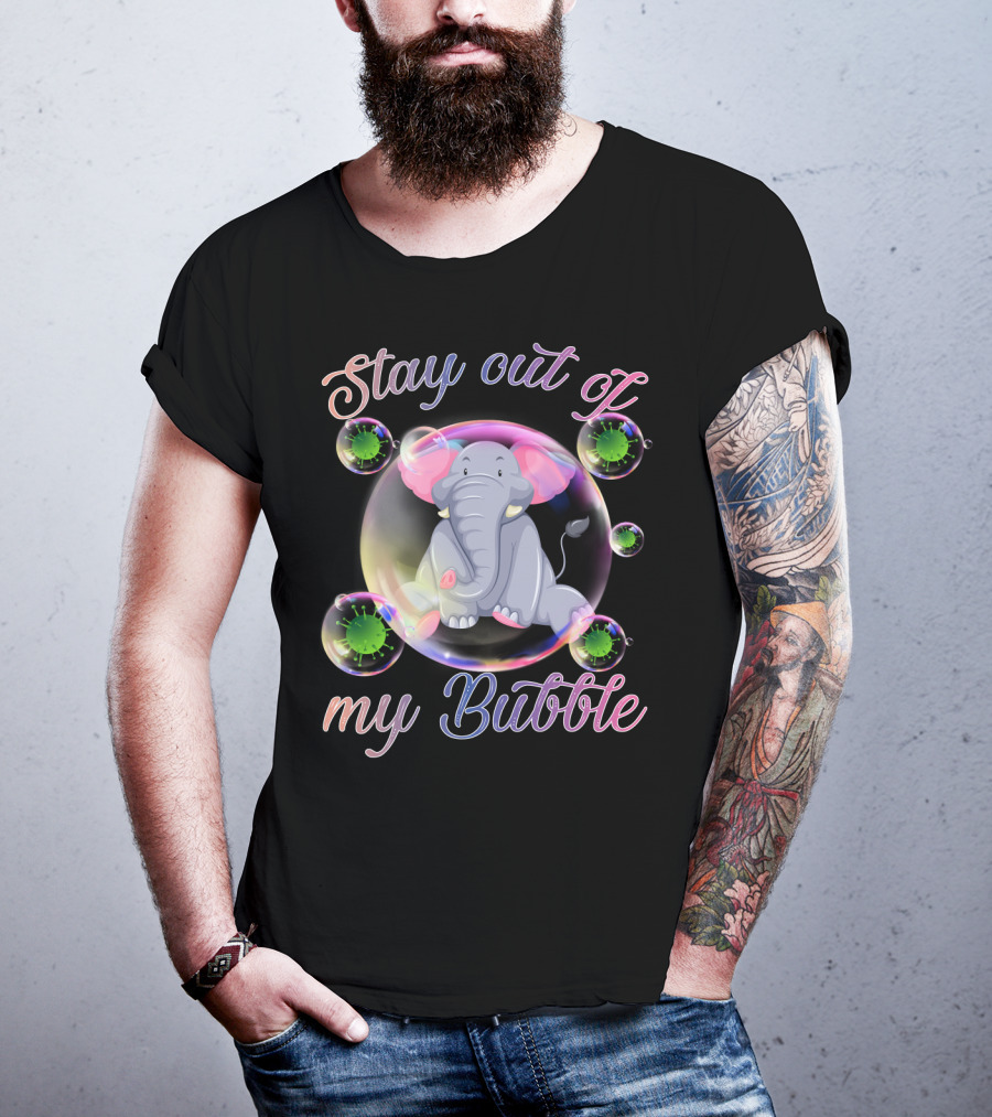 Elephant Stay Out Of My Bubble Iconic T-Shirt