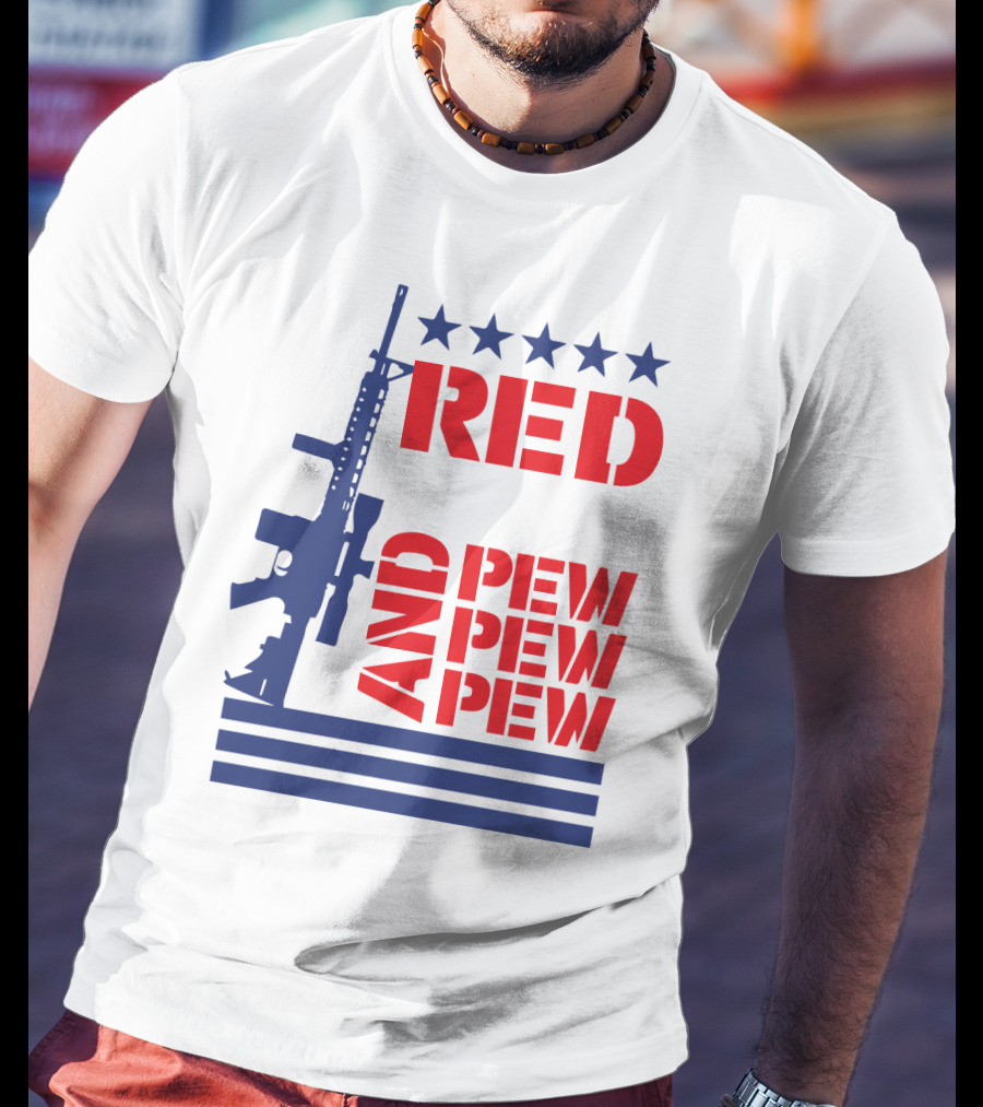Red And Pew Pew Pew T-Shirt