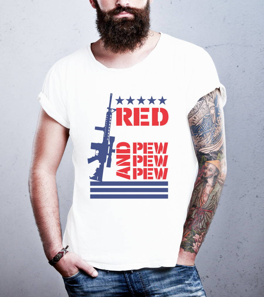 Red And Pew Pew Pew T-Shirt