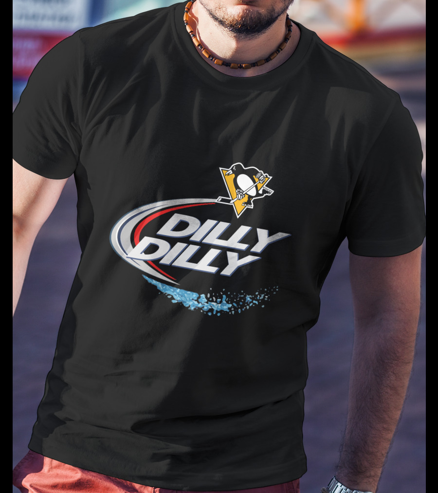 Dilly Dilly Penguins Hockey Logo And Swoosh T-Shirt