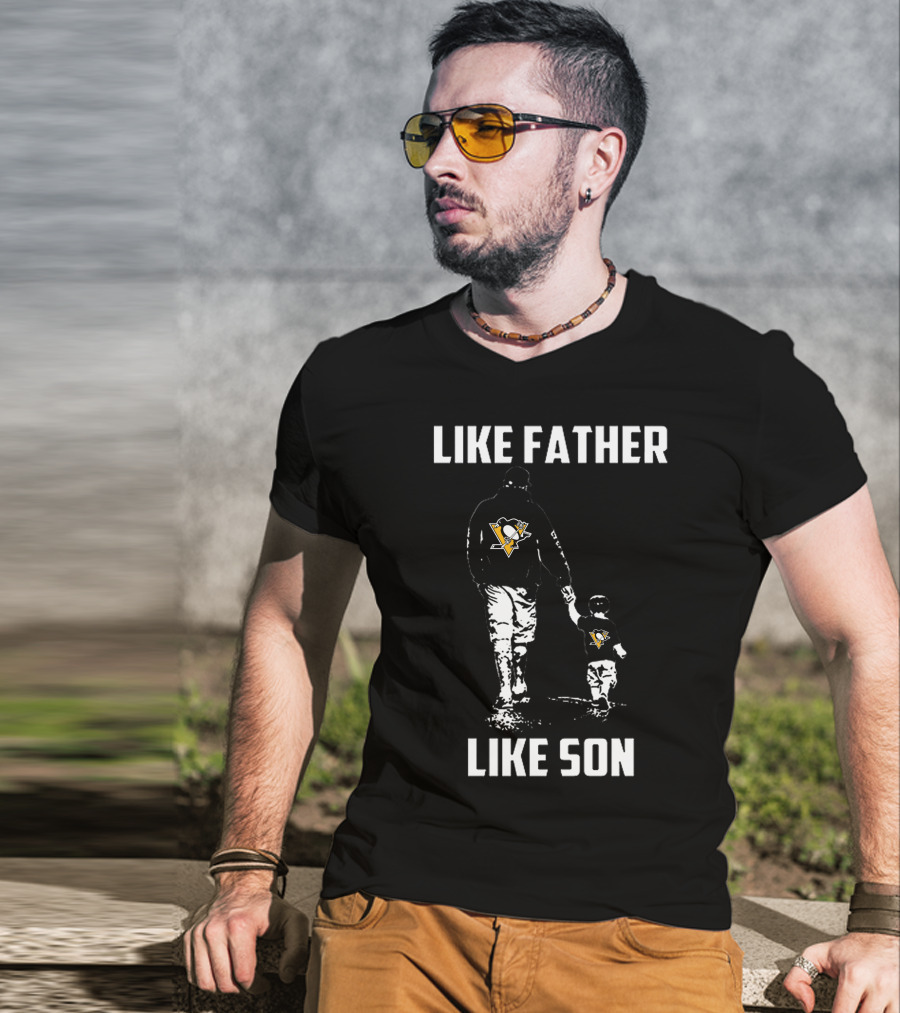 Penguins Like Father Like Son Pittsburgh Family Bond T-Shirt
