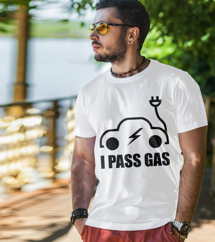 Electric Vehicle I Pass Gas Plug T-Shirt