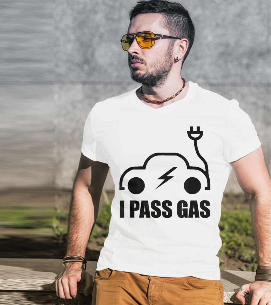Electric Vehicle I Pass Gas Plug T-Shirt