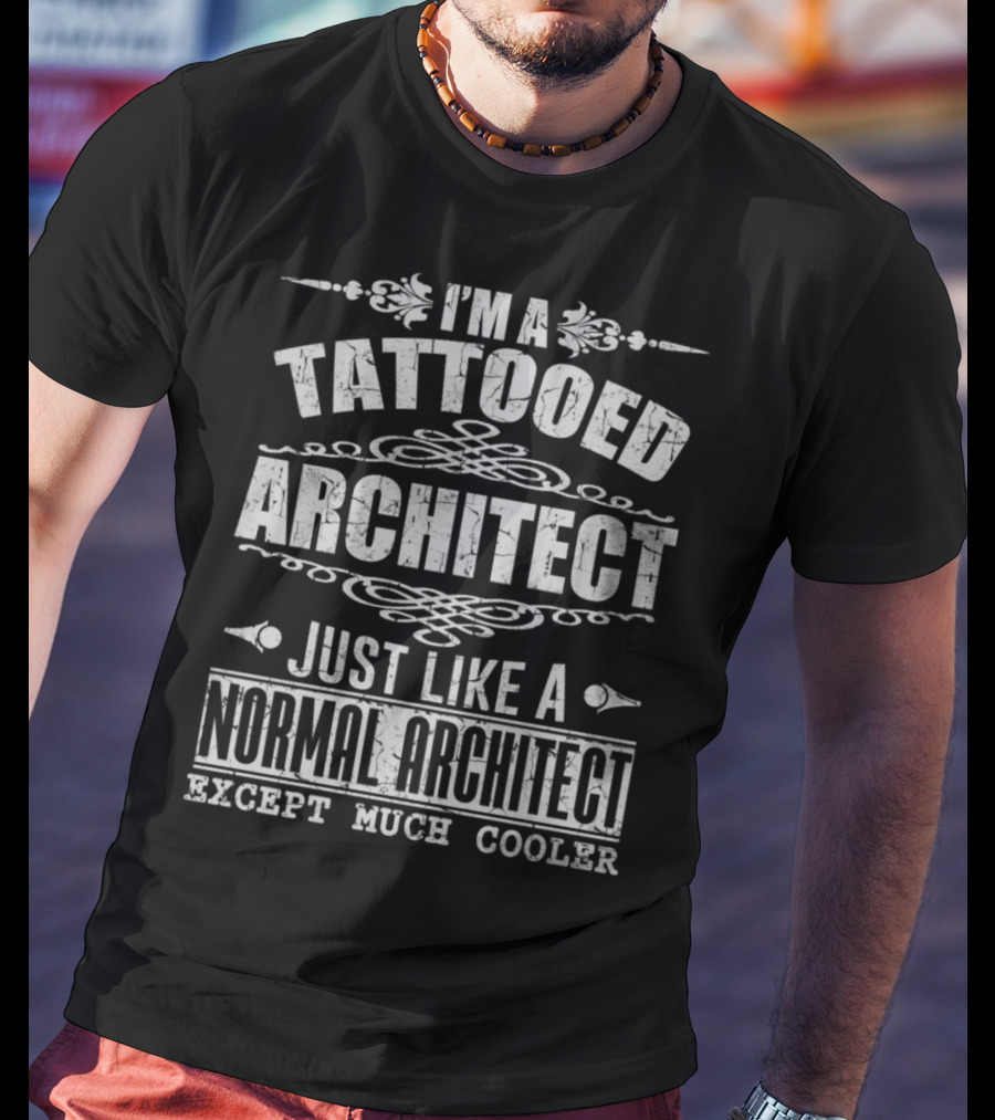 I'm A Tattooed Architect Just Like A Normal Architect Except Much Cooler Alvar Aalto Mens Premium 3928 T-Shirt